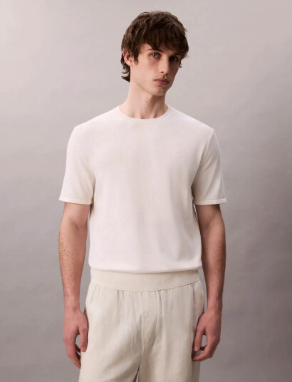 Calvin Klein Ss Supima Cotton Crew 14Gg White XXL