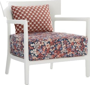 Kartell CARA MAT Liberty Artemis Utendørs Lenestol Hvit/ Rust Kartell CARA MAT Liberty Artemis Utendørs Lenestol Hvit/ Rust