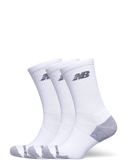 New Balance Performance Cushioned Crew 3 Pack - White - M New Balance Performance Cushioned Crew 3 Pack - White - M