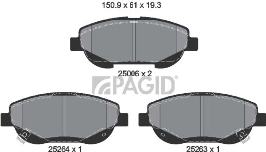 PAGID T2039N Bremseklosser