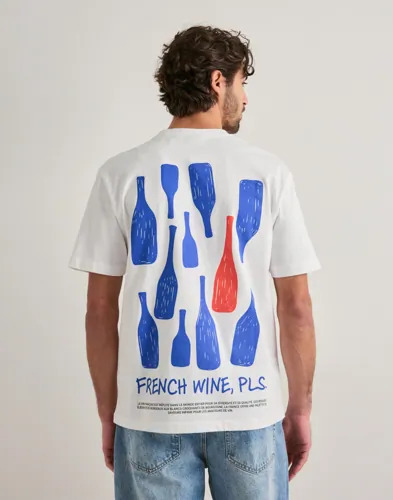 Only & Sons Onsfred Elegants Rlx Ss Tee T skjorte med trykk Hvit