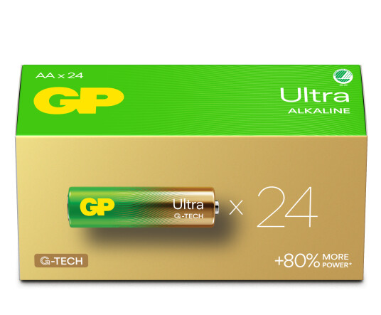 GP Ultra Alkaline AA-batteri 24-pakk - Engangsbatteri 1,5V LR6