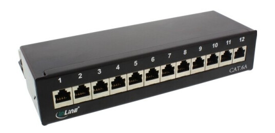 Inline 4043718209439 Rj-45 Cat6a Sort Veggmontering
