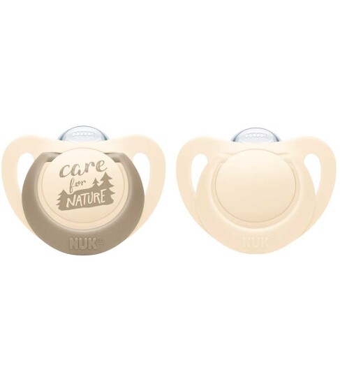 NUK   For Nature Silikon Smokk   18-36 mnd   Creme