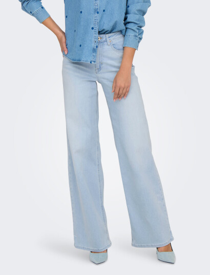 Only Onlmadison Blush Hw Wide Dnm Cro495 Noos Blue M x 34