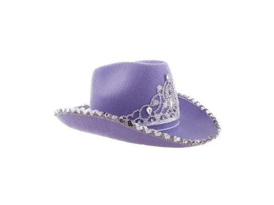 Lilla Cowboyhat Med Diadem Lilla Cowboyhat Med Diadem