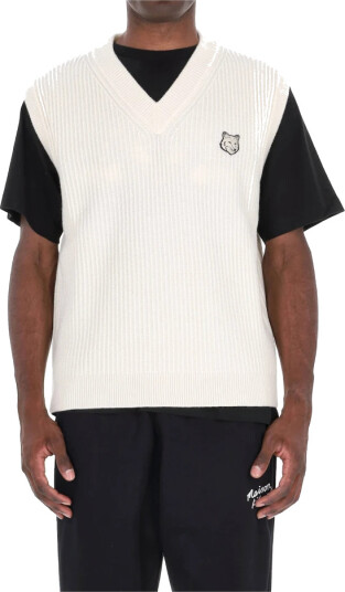 Maison Kitsuné Herre Strikkevarer Beige S,