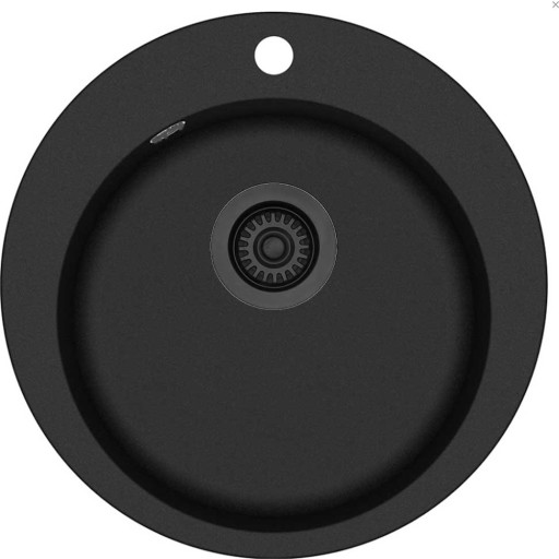 Lavabo Saturn kjøkkenvask Ø50,5 cm, sort
