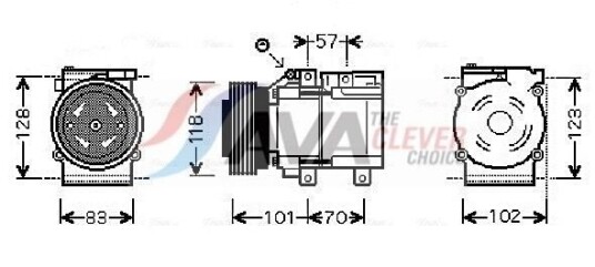 AC kompressor AVA Clever Choice HYAK209 AC kompressor AVA Clever Choice HYAK209