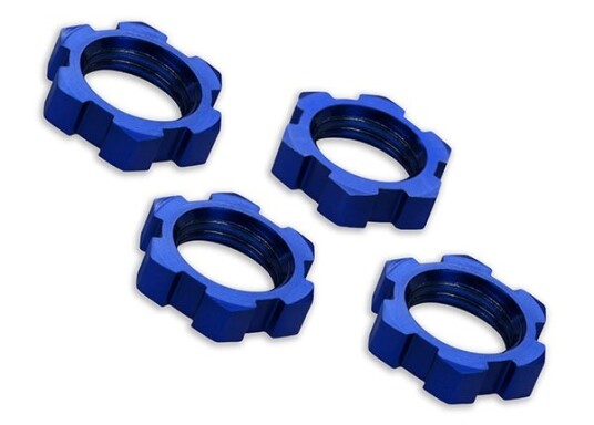 Traxxas TRX-7758 Wheel nuts splined 17mm Alu. Blue (4) Traxxas TRX-7758 Wheel nuts splined 17mm Alu. Blue (4)
