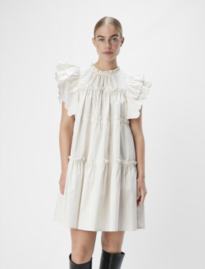 Object Objhope S/L Dress Rep White 40 Object Objhope S/L Dress Rep White 40