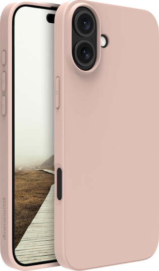Dbramante1928 Greenland Mobildeksel for iPhone 16 - Rosa Sand, Miljøvennlig Hardplast