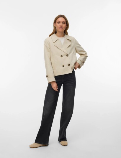 Vero Moda Vmchloemia Short Trenchcoat Ga Noos Beige L Vero Moda Vmchloemia Short Trenchcoat Ga Noos Beige L