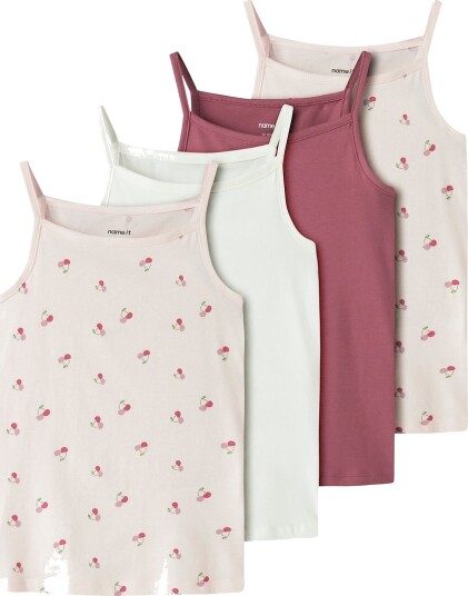 Name It Nkfstrap Top 4P Aop Noos Pink 146 152