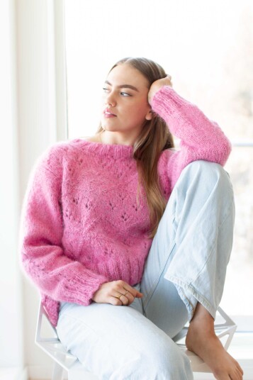 Johanna genser sterk rosa Johanna genser sterk rosa
