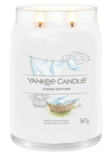 Yankee Candle Signature Large Clean Cotton 567 g Duftlys