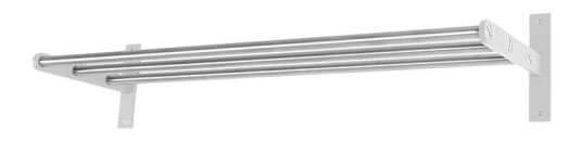 Scherlin Hallhylla 12 garderobehylle St?l/hvit-hvitlakkert aluminium