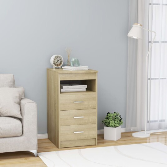 vidaXL Kommode sonoma eik 40x50x76 cm konstruert tre vidaXL Kommode sonoma eik 40x50x76 cm konstruert tre