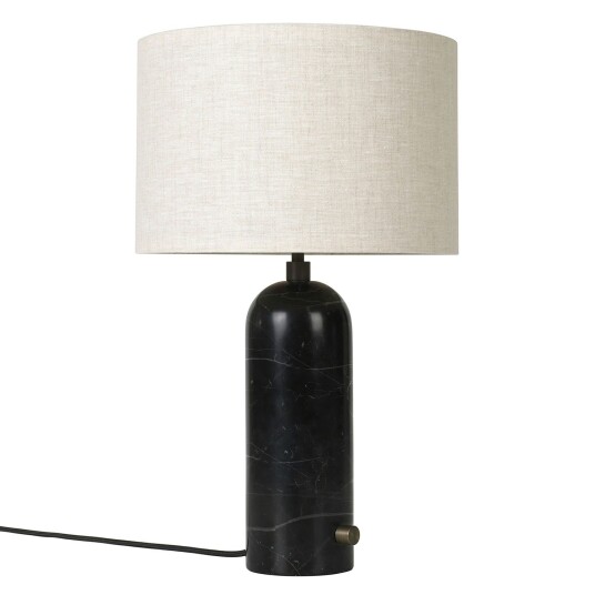 Gubi - Gravity Table Lamp Small Canvas/black Marble - Bordlamper - Space Copenhagen - Beige,Svart Gubi - Gravity Table Lamp Small Canvas/black Marble - Bordlamper - Space Copenhagen - Beige,Svart