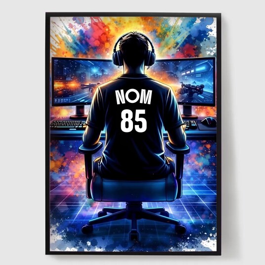 Namly Design Personalisert Plakat Gamer med Navn og Nummer POSTERWHYFDU Namly Design Personalisert Plakat Gamer med Navn og Nummer POSTERWHYFDU