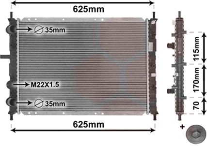 VAN WEZEL 17002188 Radiator motorkjøling