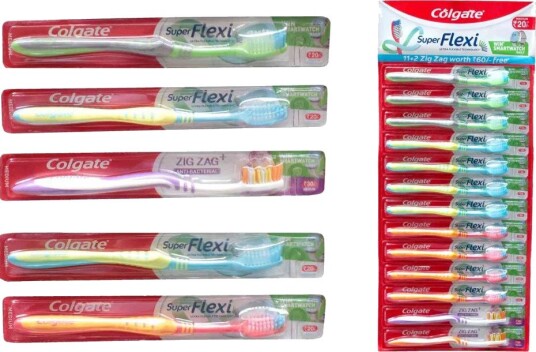 Colgate Super Flexi Tannbørster Medium 13 stk.