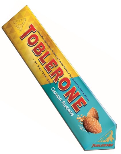 Toblerone Crunchy Almonds Toblerone med Saltede Crunchy Mandler 360 gram