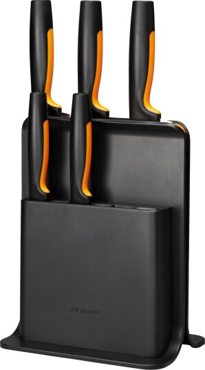 Fiskars Functional Form knivblokk i plast med 5 kniver 6 deler 1673883 1673866 Fiskars Functional Form knivblokk i plast med 5 kniver 6 deler 1673883 1673866