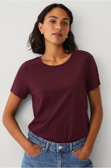 Ellos Collection T skjorte Crew Neck Rød