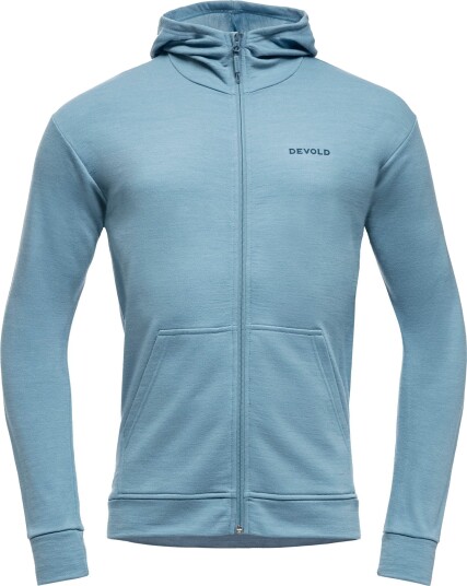 Devold Men"s Everyday Zip Hoodie Skyblue S Devold Men"s Everyday Zip Hoodie Skyblue S