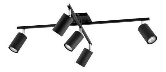 Lindby Joffrey taklampe, 5 lyskilder, svart Lindby Joffrey taklampe, 5 lyskilder, svart