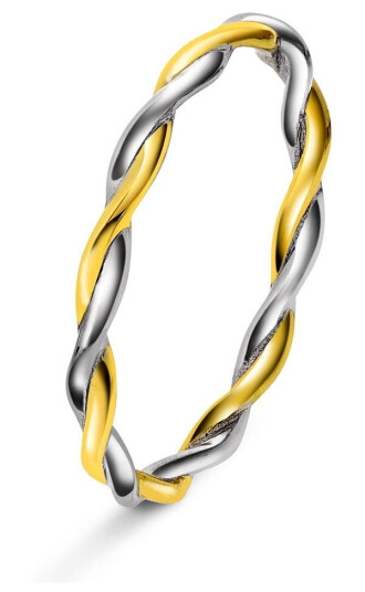 Pan Jewelry Friendship ring i 925 forgylt/rhodinert sølv størrelse 52