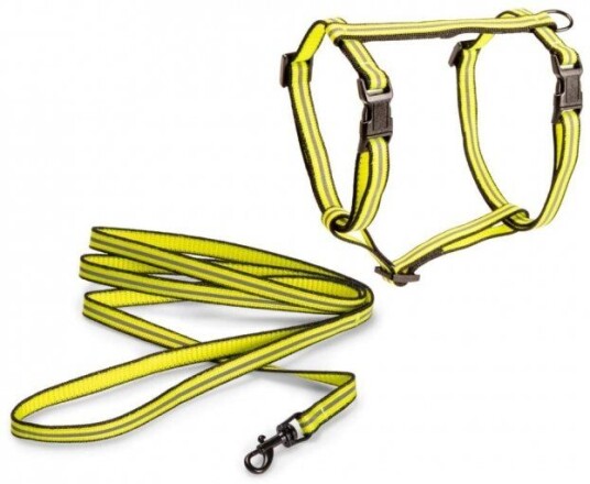 Basic Cat Reflective Kattesele & Kobbel (Gul)