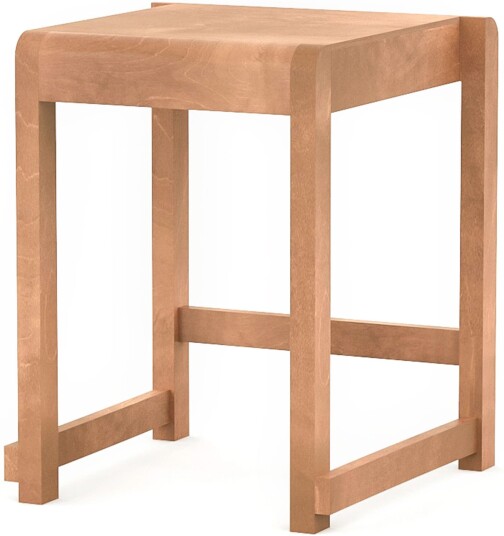Frama - Low Stool 01 Warm Brown Krakker Brun Tre