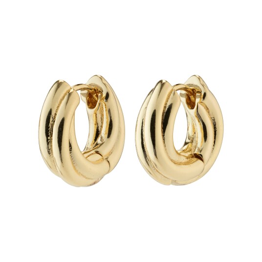 Pilgrim EDEA chunky huggie hoops gullbelagt
