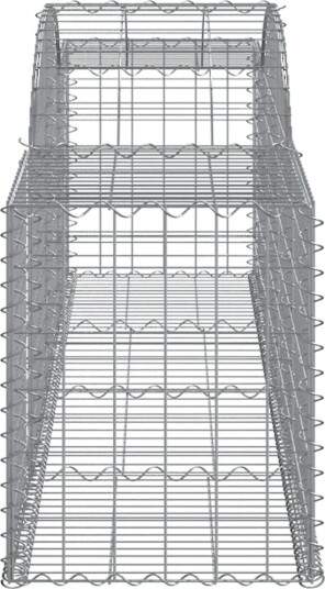 vidaXL Gabionkurver buede 15 stk 300x50x60/80 cm galvanisert jern