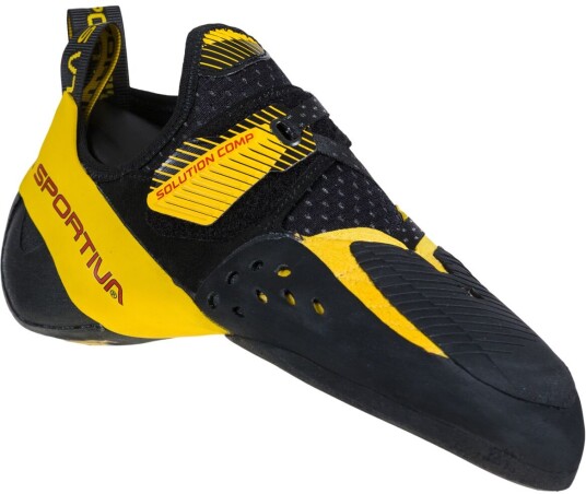 La Sportiva Men's Solution Comp Black Black/Yellow 36 La Sportiva Men's Solution Comp Black Black/Yellow 36