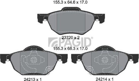 PAGID T1397N Bremseklosser PAGID T1397N Bremseklosser