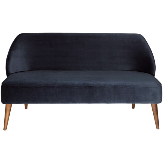 VEGA Sofa Lasse i fløyel 3 seters; 155x60x82 cm BxDxH; Sete Mørkeblå