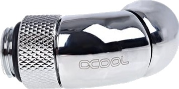 Alphacool Double 45° Adapter Sølvnikkel 17251 Alphacool Double 45° Adapter Sølvnikkel 17251
