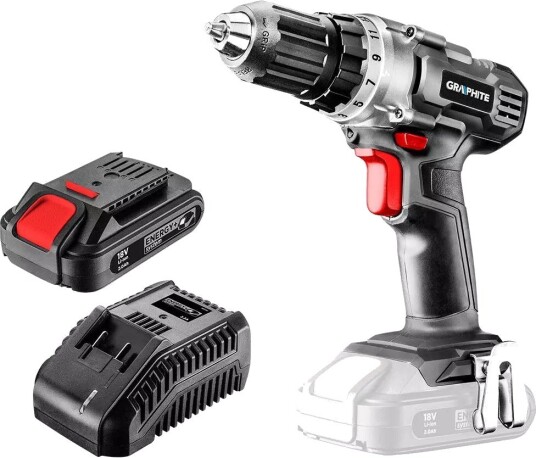 Graphite Borskrutrekker 58G000-SET1 18 v, 1 × 2 ah
