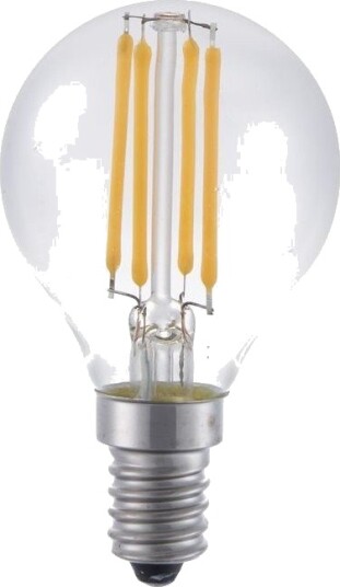 Spl E14 4W dimbar LED kronepære G45 filament 2200K klart glass Dimbar : Dimbar Kulør : Ekstra varm