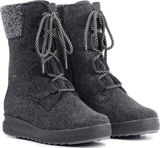 Pomar Women's Reki Gore-Tex Felt Boot 40 Granit Felt/Black Waxy Leather