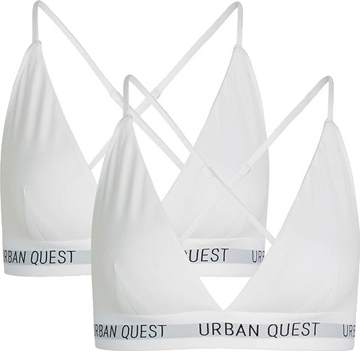 Urban Quest 2-pack Bamboo Triangle BH Farge: Hvit Størrelse: M Kvinner