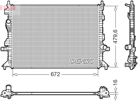 DENSO DRM10126 Radiator motorkjøling