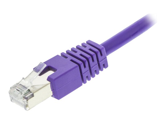 Deltaco Cat6 F/UTP Koblingskabel 1m Lilla RJ-45