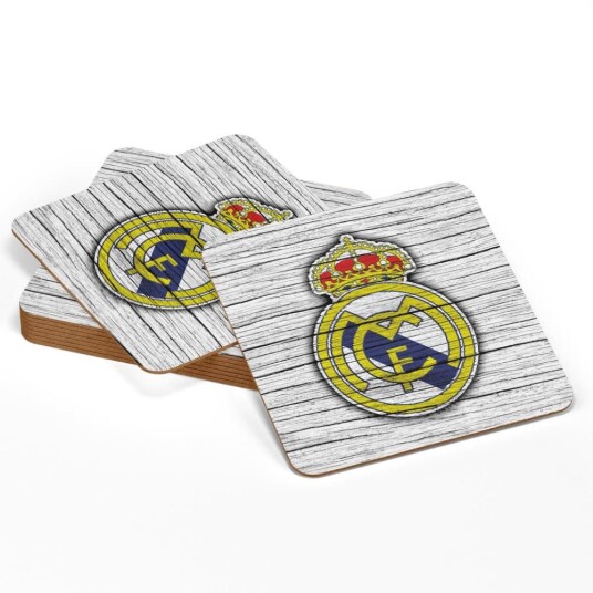 4-Pakk Glassbrikker Real Madrid