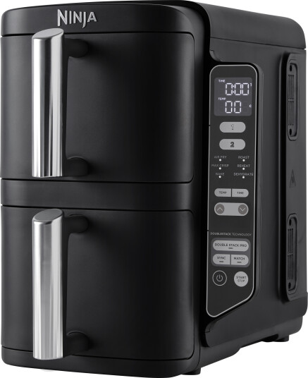 Ninja SL300EU Double Stack Airfryer 7,6L Svart med to skuffer Ninja SL300EU Double Stack Airfryer 7,6L Svart med to skuffer
