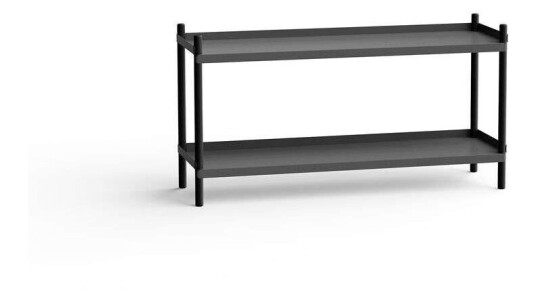 NINE - Bolt Shelving 1000 2 Shelves Black Anthracite NINE