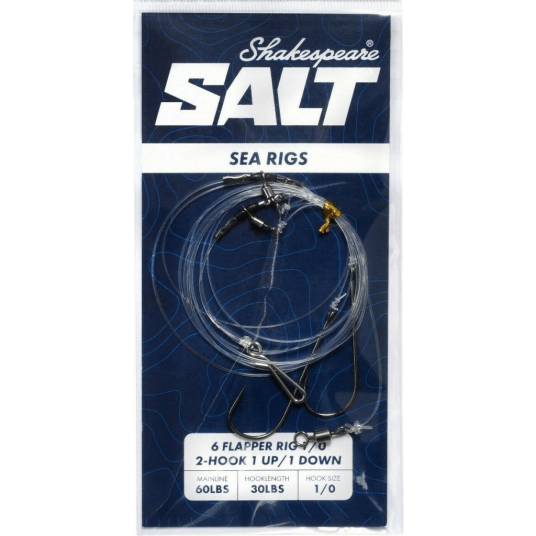 Salt 6 Flapper Rig 1/0 2-hook 1 p/1 down